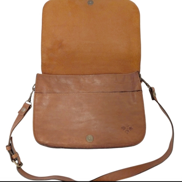 PATRICIA NASH VITO Shoulder Bag Italian Leather Flap Bag Carmel Brown - Picture 4 of 15